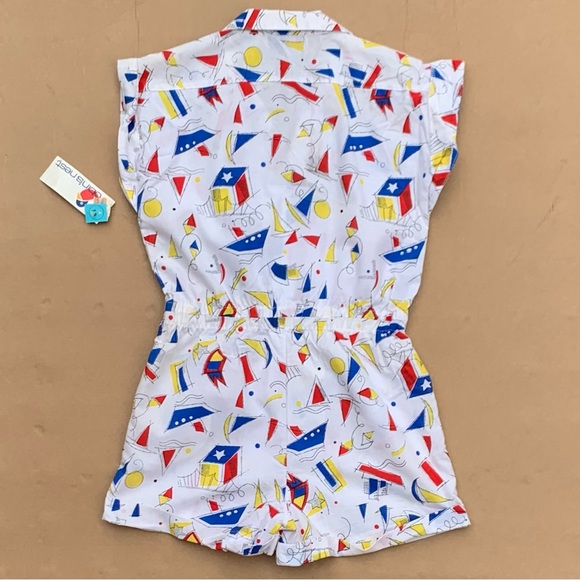 Vintage 80s sailing print romper, new with tags - Picture 6 of 14